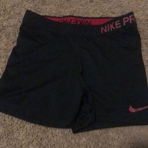 Black Nike spandex with maroon accents